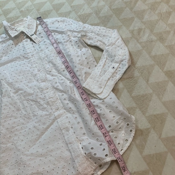 J crew classic fit shirt eyelet white 00 - Picture 3 of 6